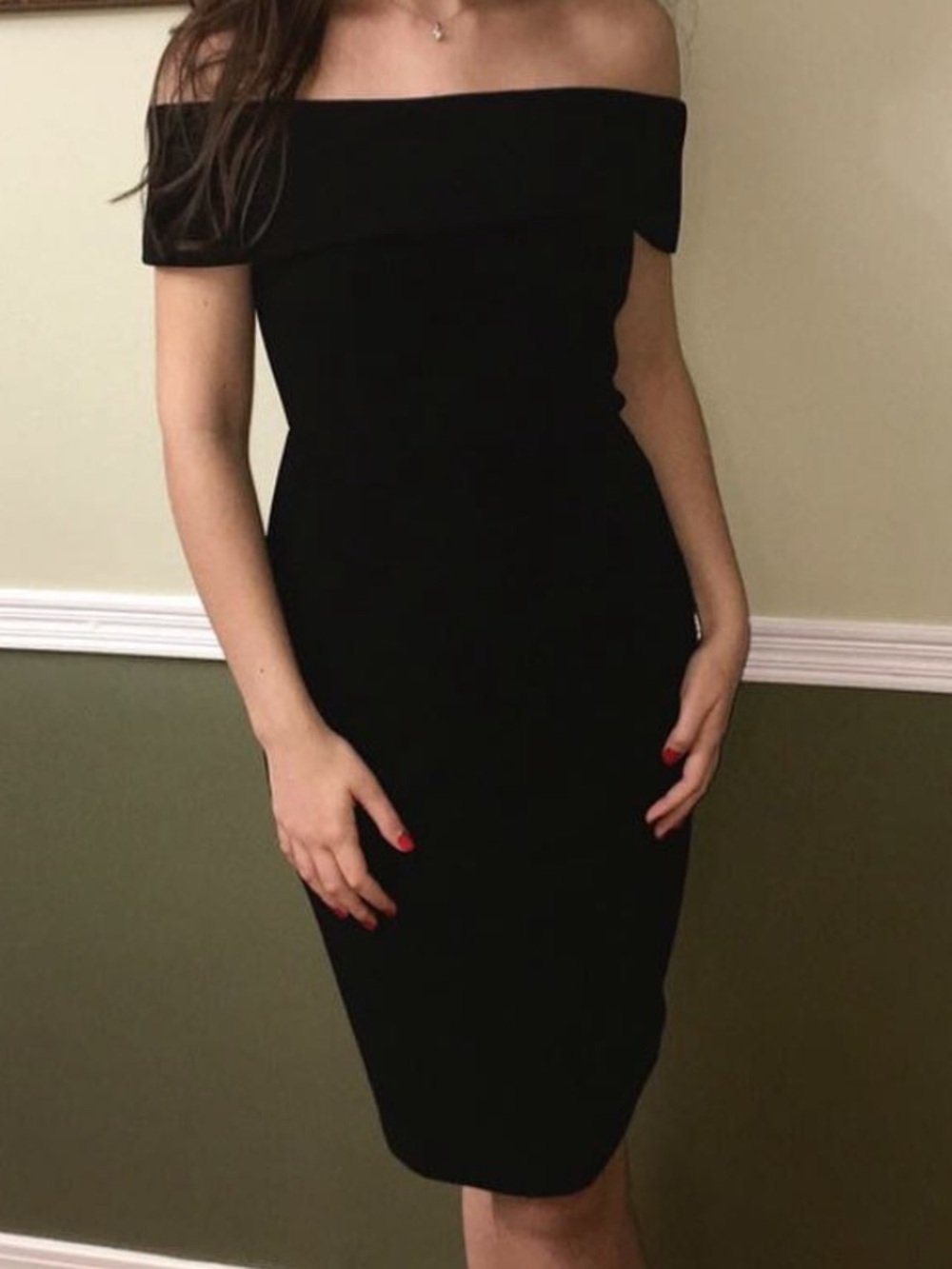 Calvin Klein Off-Shoulder midi dress